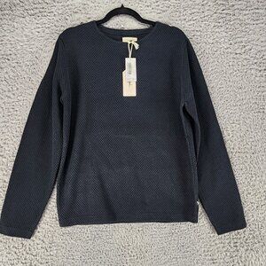 Civil Society Sweater Mens Medium Black Long Sleeve Crew Neck Pullover *NWT*